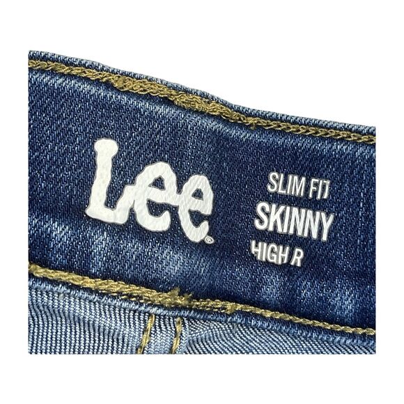 Lee Skinny Jeans Women's 10M Blue Denim Stretch 5-Pockets Slim Fit High Rise - Picture 8 of 8